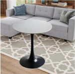 Tulip &uuml;mmargune kaasaegne s&ouml;&ouml;gilaud graniitplaat metallist alusega k&ouml;&ouml;gi ja s&ouml;&ouml;gitoa kohvilaud vaba aja l&otilde;pplaud (suurus: 80 cm, v&auml;rv: Hall)