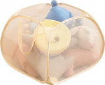 Reofrey Gro&szlig;er faltbarer Spielzeug-Aufbewahrungskorb, Pop-Up-Netz-W&auml;schek&ouml;rbe mit Seitentaschengriffen, 50 x 50 x 38 cm, Stofftier-Aufbewahrung, W&auml;schekorb, ideal f&uuml;r Spielzeug und Kleidung