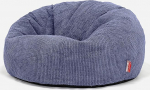 Lounge Pug, Bean Bag Diivan Recliner Chair Pom-Pom Purple