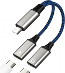 USB C Kopfh&ouml;rer Splitter (2in1) f&uuml;r Apple Adapter Typ C Ladeger&auml;t f&uuml;r iPhone 17 16 15 Pro Max Kompatibel mit Samsung AUX Audio Dongle Jack Adapter Kabel Kopfh&ouml;rer Port Konverter f&uuml;r iPad Schnellladung