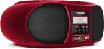 TechniSat DIGITRADIO 1990 Stereo Boombox DAB+/FM-raadio ja CD-m&auml;ngijaga (Bluetooth Audio Streaming, k&otilde;rvaklapipesa, USB, AUX-in, laadimisfunktsioon, kell, 2 x 1,5 W v&auml;ljundv&otilde;imsus) Punane