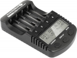 everActive NC-1000 Plus NC1000Plus Professional ja kiirlaadija 4 AAA AA patareile LCD-ekraaniga mahu testimise autoadapter must