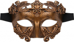 Aroncent Venezianische Masquerade Steampunk/R&ouml;mische Krieger Maske: Herren Roboter Halbmaske f&uuml;r Karneval Halloween Musikfestivals Ritterliche Italienische Kost&uuml;mmaske, Silber/Bronze