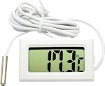 Digitales Mini-Thermometer, Hygrometer, Messger&auml;t, Temperatur- und Luftfeuchtigkeitsmesser, Monitor, Sonde, Sensor, Detektor, 1 St&uuml;ck (quadratisch T- Wei&szlig;)