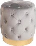 Riess Ambiente Elegant Stool Modern Baroque 37 cm Elegant Grey Gold Velvet Stool Velvet Stool Velvet Stool