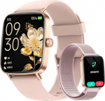 Smartwatch Naised Mehed koos telefoni funktsiooniga, 1,85-tolline spordikell Smart Watch, 100 + spordirežiimid, Fitness Tracker koos s&uuml;dame l&ouml;&ouml;gisageduse / SPO2 / unen&auml;gude monitoriga, sammuloendur, IP68 veekindel spordikell iOS-i jaoks