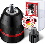 SCHWABENBACH &reg; 1.5-13 mm Keyless Chuck 1/2-20UNF with M14 Adapter for Angle Grinder - Keyless Chuck Premium Quality - Professional Drill Chuck - Suitable for Cordless Screwdrivers and Drills
