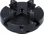DEEFIINE 100 mm Jaw Chuck, 4-Jaw Self-Centring Chuck Lathe Chuck for 1 x 8 tpi and 3/4 x 16 tpi Wood Lathe Bench (K02B)