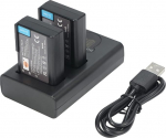 DSTE (2-Pack) EN-EL9 ENEL9 EN-EL9A Replacement Battery + Dual USB Charger with LCD Display Compatible with Nikon D40 D40x D60 D3000 D5000 Digital Camera
