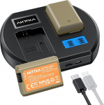 NP-FW50 akud 1800mAh 2 tk + kiirlaadija 10W USB-C - &uuml;hildub Sony Alpha A6000 A6300 A6400 A6500 ZV-E10 A7 II A7R II A7S II RX10 II III IV NEX-5/6/7ga