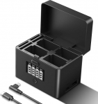 NEEWER 2 in 1 Neljakanaliline USB-laadija NP-FZ100 & LP-E6, 40W kiirlaadimine, plastist varutoiteplokk, mis &uuml;hildub Sony A6700 A7III FX3 FX30 A7IV Canon EOS R5 II, NW-ZP4-ga.