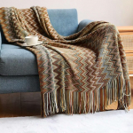 Boho Bed Checked Blanket Geometry Aztec Baja Blankets Ethnic Diivan Cover Slipcover Decor Throw Wall Hanging Tapestry Rug