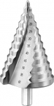 QWORK&reg; 6-60 mm astmepuur-koonusl&otilde;ikur HSS 4241 Spiraalnurk-koonusl&otilde;ikur titaanikattega metallile, PVC-le, puidule
