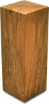 ms factory Solid Oak Wooden Block - K&auml;sitsi valmistatud puuplokk - Rustic Wooden Column - Side Table Stool Decorative Column - 15 x 15 x 40 cm