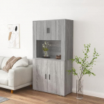 Myheimly Highboard, palju hoiuruumi, mitmeotstarbeline kapp, arhiivikapp, seinakinnitus, kapp elutuppa, kaasaegne, puitmaterjalist hall poeg