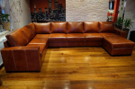 Quattro Meble Mallorca Super Large 8-kohaline ehtne nahast nurgadiivan U-kujuline 240 x 350 x 170 cm Ottomani parem diivan diivan voodifunktsiooniga ja voodikastiga nurgadiivan Ehtne nahk Suur v&auml;rvivalik