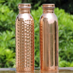 2 Pack Pure Copper Water Bottles - 600ml Leakproof Ayurvedic Copper Bottles for Health Benefits (600ml)
