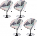 Stretch-Stuhlhussen mit Armlehne, 4/2/1er Set Esszimmerstuhl-Schonbez&uuml;ge, Gebogene Universal Barhockerbez&uuml;ge Drehbare Barhocker Sitzbezug f&uuml;r Esszimmer, Hotel, Bankett(Color12,4PCS)