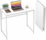 GreenForest kokkupandav laud, kokkupanekuvaba, 80 x 48 cm, v&auml;ike kokkupandav laud kodukontorisse, kontorisse ja aeda, ruumi s&auml;&auml;stev v&auml;ikestele ruumidele, valge