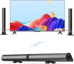 Helibaar teleriseadmetele, eraldatav 2-in-1 helibaar, Bluetooth 5.3, helibaar USB/Optiline/Aux/TWS, telerile, arvutile, monitorile, mobiiltelefonile, kodustele pidudele, mustas toonis