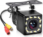 Hodozzy auto tagantvaate kaamera 12 LED-iga, &ouml;&ouml;vaatega, veekindel, 12V kaabliga kaamera, lai vaatenurk, parkimiskaamera tagurduskaamera autodele, veoautodele, haagissuvilatele, haagissuvilatele + 6M videokaabel