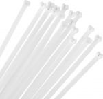 QUARKZMAN kaablisidemete komplekt 450 mm x 10 mm, 50 tk metallist pea iselukustuv kaabliside kaablijuhtimise kaabli korraldaja jaoks, 120 naela t&otilde;mbetugevusega kaablisidemed, suletav, valge