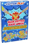 CAPTAIN PLAY advendikalender 2025 koos armsate kellade ja armsate ketiga, retro maiustuste kingiidee 24 tk individuaalpakendis, eriline j&otilde;ulukaunistus, 366 g
