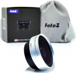FotoZ 40.5mm 0.75x Mini Wide Angle Conversion Lens (with Macro) for Sony ZV-1F ZV-E10, ZV-E10 MarkII A6400 A6700 Accessories Compatible with Kit Lens 16-50mm, PZ 16-50mm OSS II (Silver)