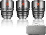 7artisans 35 mm/50 mm/85 mm T2.1 Cine objektiivi S35 raami komplekt, mis &uuml;hildub Sony E Mountiga (C raami), Sony A6500/A6600/A6700/FX30/ZVE-10 jaoks (Titanium Grey)