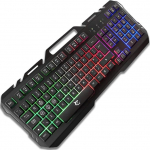 White Shark GK-1923 Gladiator-2 Wired Gaming Keyboard UK Layout LED RGB taustavalgustusega metallraamiga klaviatuur koos telefoni hoidjaga Shockproof PC PS4 Xbox