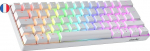 Geeky GK61 60% | Hot Swapable mehaaniline m&auml;nguklaviatuur | 62 klahvi mit mitmev&auml;rviline RGB LED taustvalgustus PC/Mac m&auml;ngijatele | ISO FR AZERTY prantsuse keele paigutus (valge, punane mehaaniline)