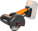 WORX WX801.9 Mini-akutoiteta nurklihvija Chopper 20 V - kompaktne lihvimismasin kitsa korpusega, lihvimiseks ja l&otilde;ikamiseks, ideaalne metallile, plaatidele, plastikule - ilma aku ja laadijata, must, oranž