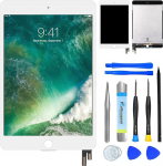 NB+ Uus Apple iPad Mini 2015 7.9" 4. p&otilde;lvkonna valge LCD puuteekraani digiteerijaklaasi esiosa vahetus koos t&ouml;&ouml;riistadega