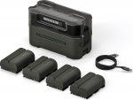 LP-E6P asendusaku ja laadijakomplekt, 4-pakk 2400mAh akusid ja neljakanaliline USB C PD kiirlaadija, mis &uuml;hildub Canon EOS R5/R6 Mark II, R7, R6, R5, R, 5DS, 6D, 90D, 80D, 70D, 60Da TBC-E6P-B-GN