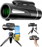 AiMeiteng 12 x 50 Monocular Telescope with BAK4 Prism and FMC Coating, Monocular for Adults, HD Scope for Bird Watching, Hiking, Concert, Travel