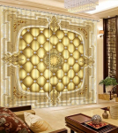 YOITS Custom Curtain Pattern Modern Bedroom Curtains Blackout Curtain Kitchen Decor Kodu Kardinad (W) 220 x (H) 215 cm