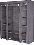 dibea Foldable Fabric Wardrobe 175 x 150 x 45 cm, Grey