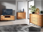 Living Room Furniture Set 3-Piece Chest of Drawers Sideboard Lowboard TV Board Living Room Cabinet Modern Oak