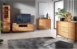 Living Room Furniture Set of 4 Lowboard TV Board Sideboard Chest of Drawers Display Cabinet Modern Oak