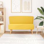 2-Sitzer-Sofa Gelb Stoffpolsterung Holzrahmen 117x55,5x77 cm Model244074