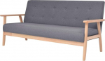 Gecheer 3-Sitzer diivan Stoff Dunkelgrau 158 x 67 x 73,5 cm (B x T x K)
