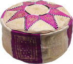 Horus Handicraft of Egypt Stool T&uuml;hi Pouf Fassi Ehtne nahk K&auml;sitsi valmistatud Fez Marokos M&otilde;&otilde;tmed K&otilde;rgus 23 cm ja l&auml;bim&otilde;&otilde;t 47 cm Umbes ... B07PVZFW8H (Fuksia)