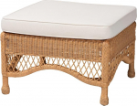 bali & pari Brooklyn Woven Natural Rattan Ottoman, hele mesi