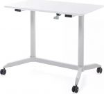 Mobiler Betttisch Mobiler Computertisch-Roller for die Arbeit von zu Hause aus mit Luftdruckanstieg und -abfall, der for Sitzen und Stehen am B&uuml;rotisch geeignet ist Bett-Hubtisch