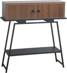 Konsolentisch, Sofatisch, Eingangstisch mit Aufbewahrungsschrank, Tisch hinter der Couch, Flurtisch mit Metallrahmen, moderner Akzenttisch, Foyertisch (70 x 25 x 84 cm)