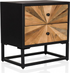 hjh LIVING SANTJAGO Must Sun S &ouml;&ouml;kapp sahtlitega t&auml;ispuidust &ouml;&ouml;kapp magamistuppa elutuppa