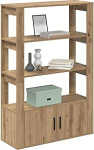 vidaXL Sideboard - kaasaegne s&ouml;&ouml;gitoa m&ouml;&ouml;bel koos hoiuruumiga, ristk&uuml;likukujuline riidekapp minimalistlikus puidust disainis teie kaasaegse kodu jaoks