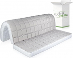 Evergreenweb Memory Foam madrats 140 x 190 cm, k&otilde;rgus 10 cm, kokkupandav iste diivanile, diivanvoodile, antiallergiline kate valge, ortopeediline, kinnitusrihmadega, voodi diivanile Memory