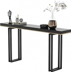 HDZNDH Moderner Konsolentisch, Beistelltisch Mit Holzplatte Und Metallbeinen, Schmaler Flurtisch F&uuml;r Kleinen Raum, Sofatisch F&uuml;r Eingang, Flur, Wohnzimmer, Einfach Zu Montieren.