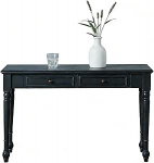WPWSDWMX Bauernhaus-Konsolentisch mit 2 Schubladen, schmaler Beistelltisch mit Stauraum, Flurtisch f&uuml;r Wohnzimmer und Eingangsbereich(Black,100cm/39in)